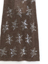 SWAYING 2025 Fall/Winter Collection: Beaded Alpaca Wool Sweater/Skirt Set SW-SW-SW25AW3B05C2S2-HZ (Floral, Gray-Brown) Skirt (SW25AW1T07C1S4)